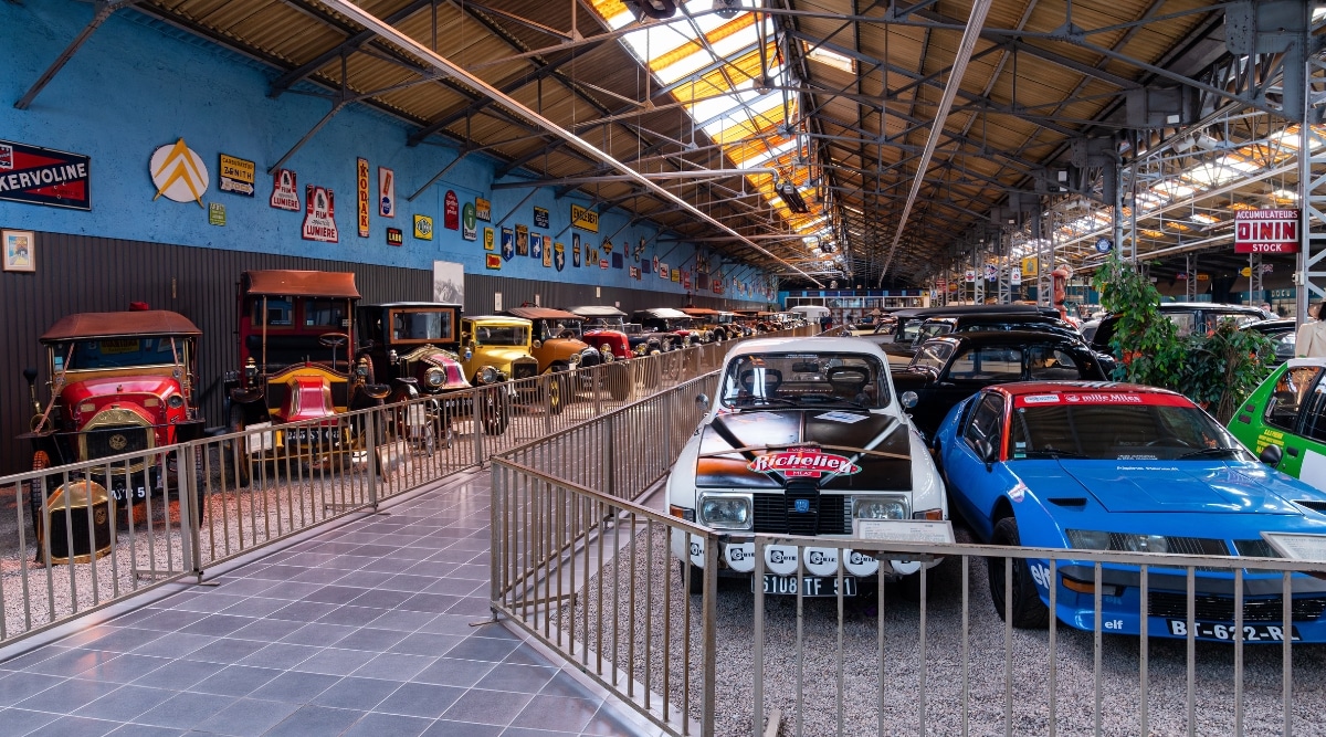 The Musee Automobile Reims Champagne, an historic automobile musuem, housing nearly 250 vintage cars and motorcycles.