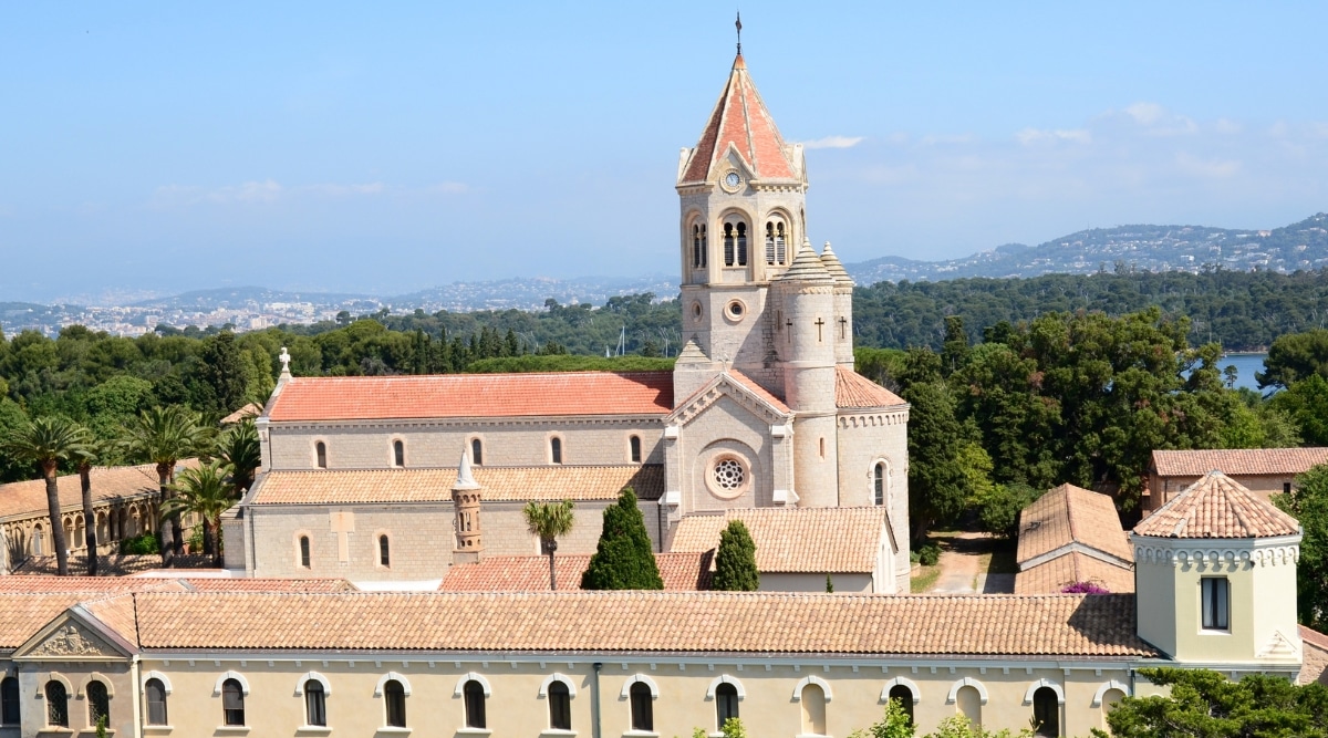 The Monastery on the Isle Saint-Honorat, off the coast of Cannes France.