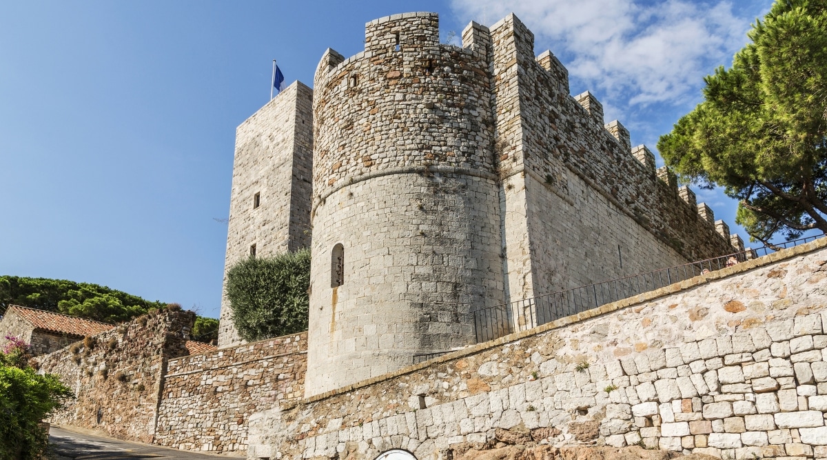 The Musee des Explorations du Monde, or Museum of World Explorations, in Cannes France, was originally an historic Medieval style castle atop a hill. 