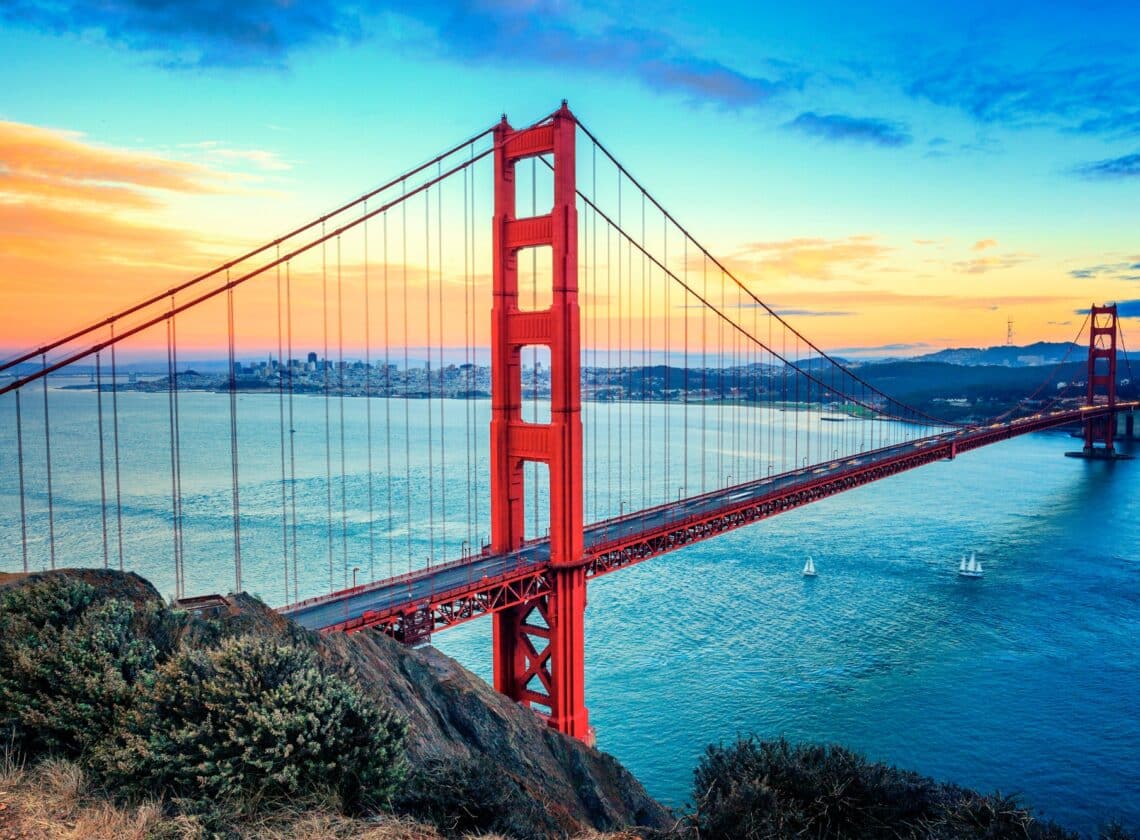 Golden Gate Bridge in California United States