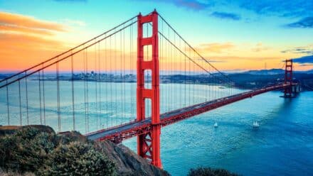 Golden Gate Bridge in California United States