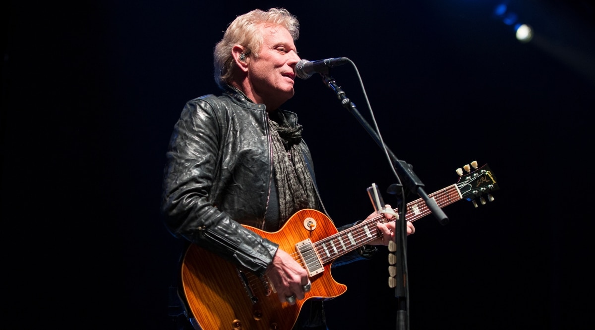 A photograph capturing Don Felder, the American musician and songwriter, best known for his role as the lead guitarist of the Eagles.